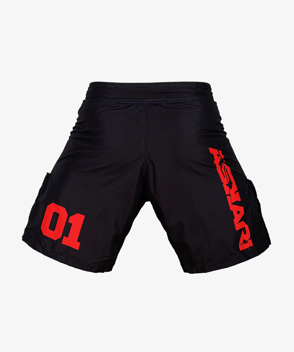 Askari #01 Fightshorts - Schwarz/Rot