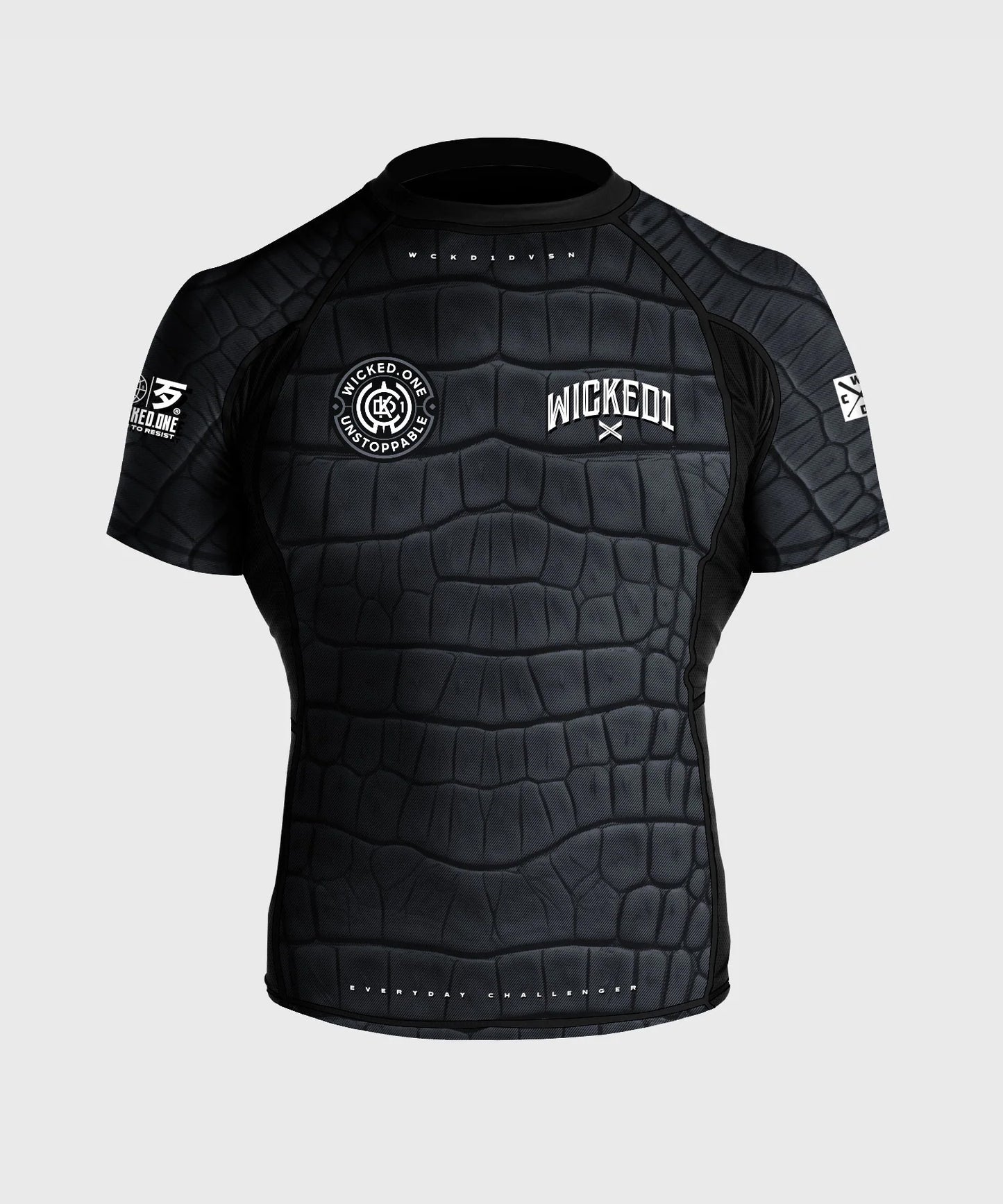 Wicked One Caïman Kurzarm-Rashguard - Schwarz