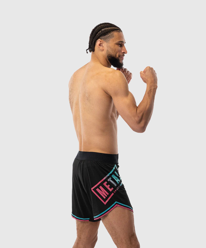 Metal Boxe Miami Fight Shorts - Black