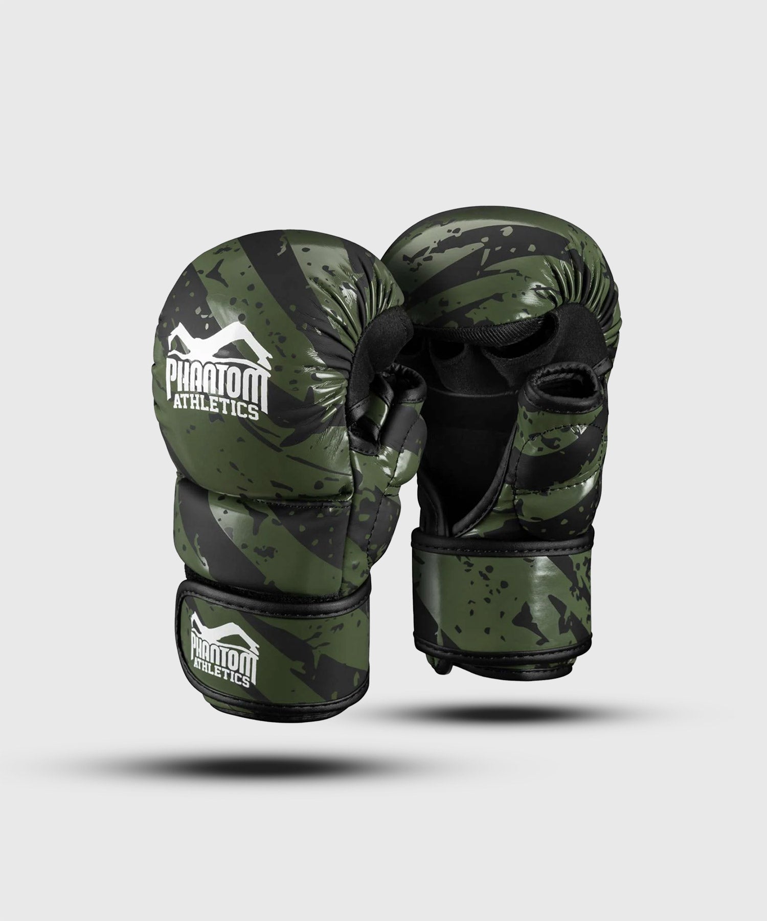 Phantom Athletics Camo Tiger MMA Sparring Gloves – Green – Dragon Bleu