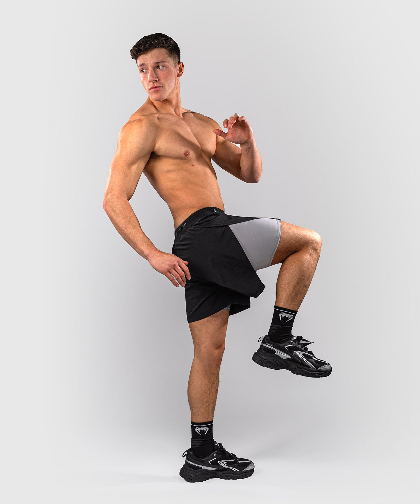 Venum Lazer Hybrid Training Shorts - Black/Grey