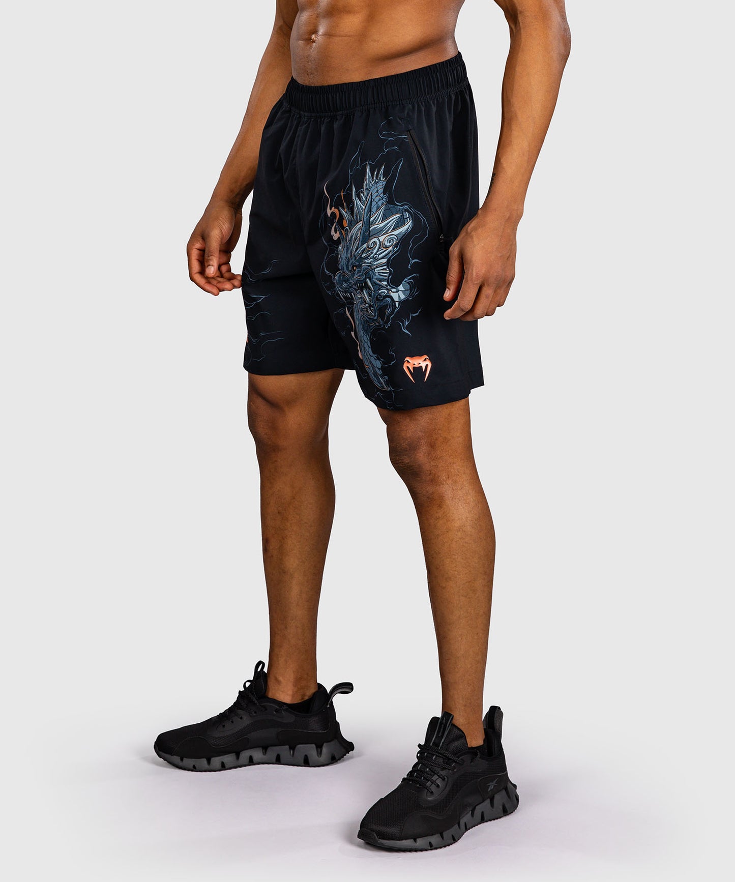 Venum Thunder Dragon Trainingsshorts – Schwarz/Grau/Kupfer