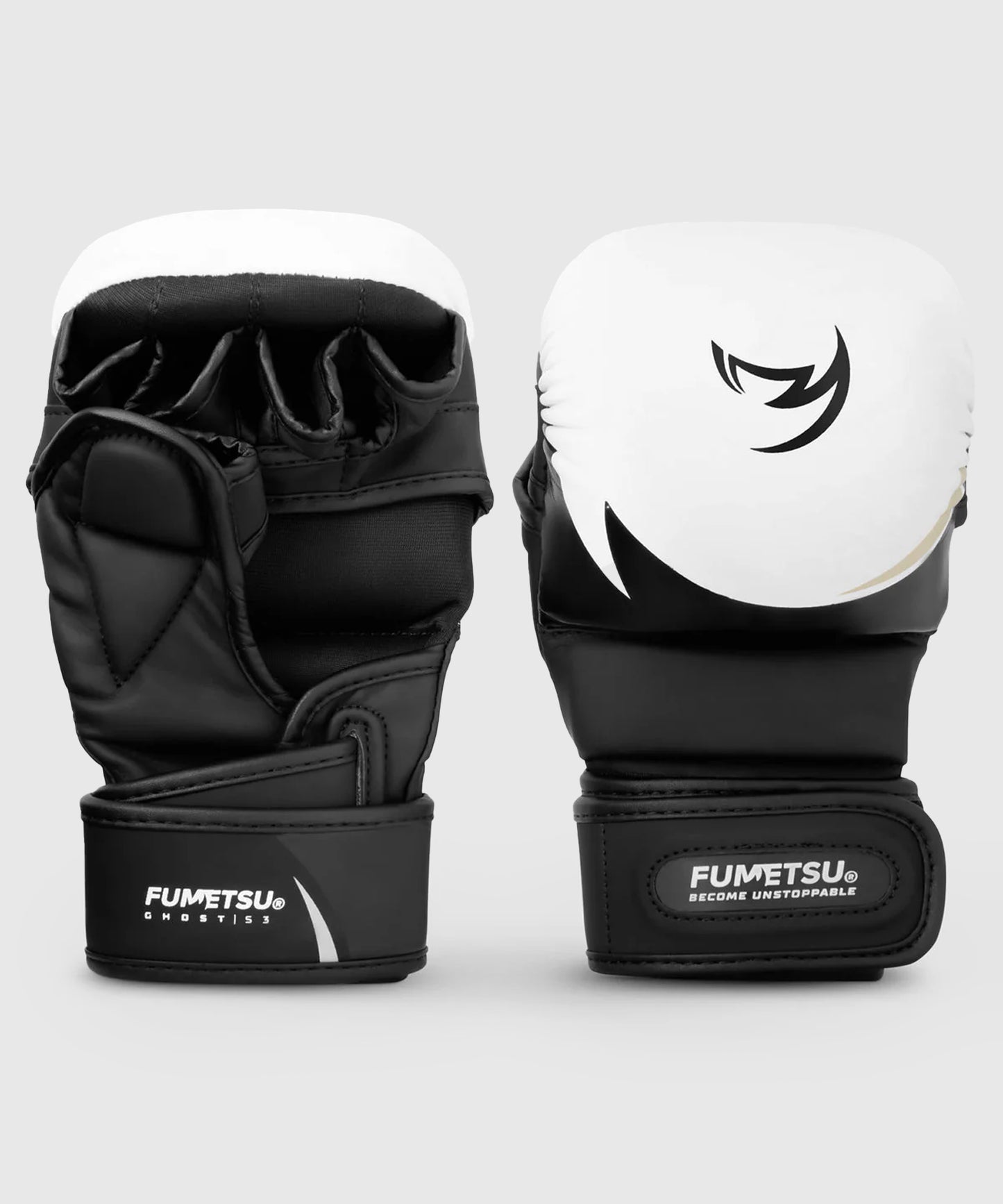 Fumetsu Ghost S3 MMA-Sparring-Handschuhe - Weiß/Schwarz/Grau