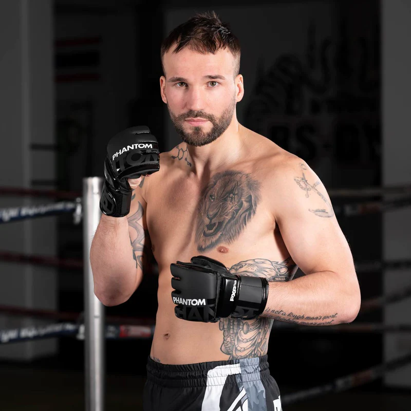 Gants de MMA Apex Hybrid Phantom Athletics - Noir