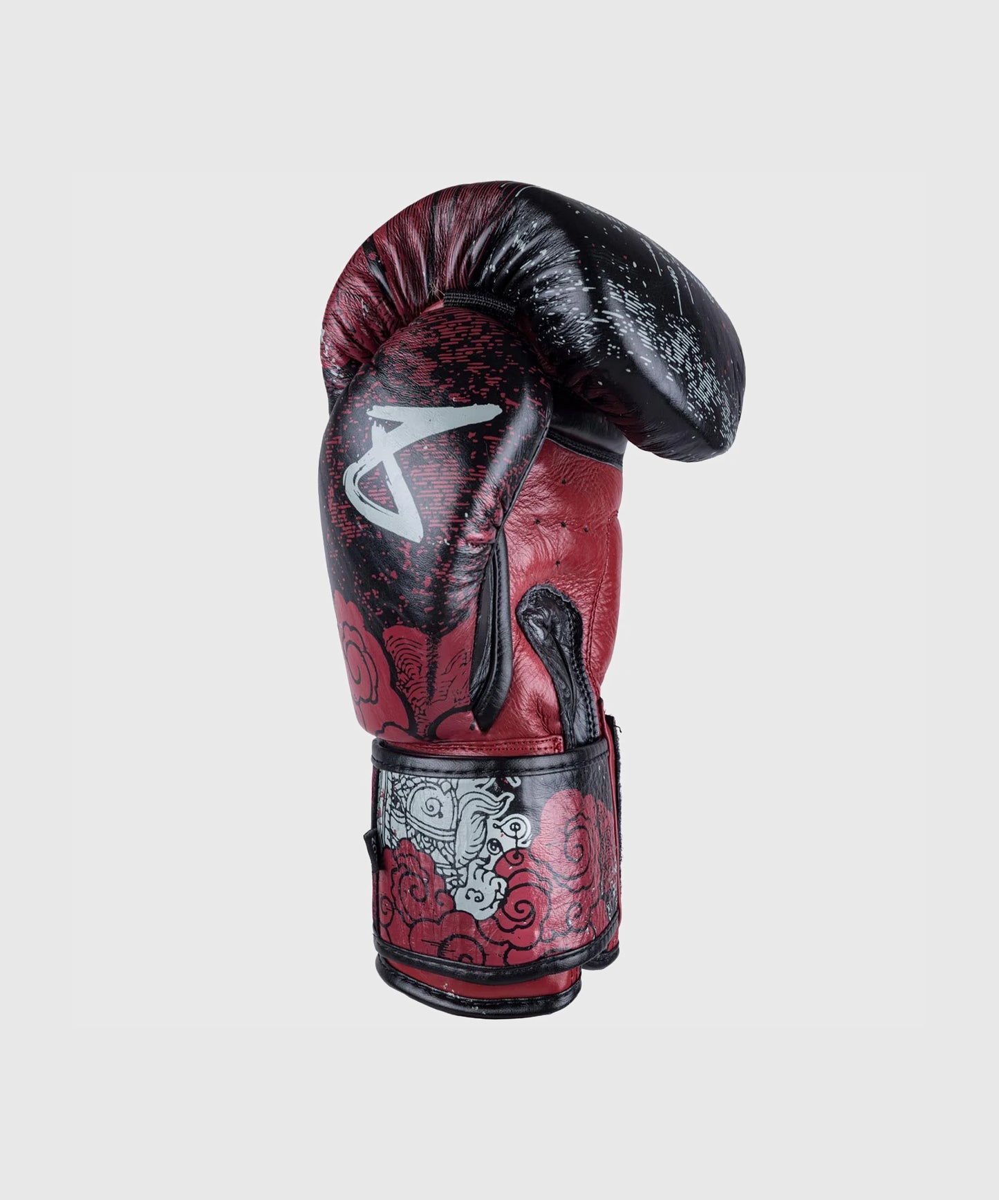 8 Weapons Hanuman Yant Boxhandschuhe - Schwarz/Rot