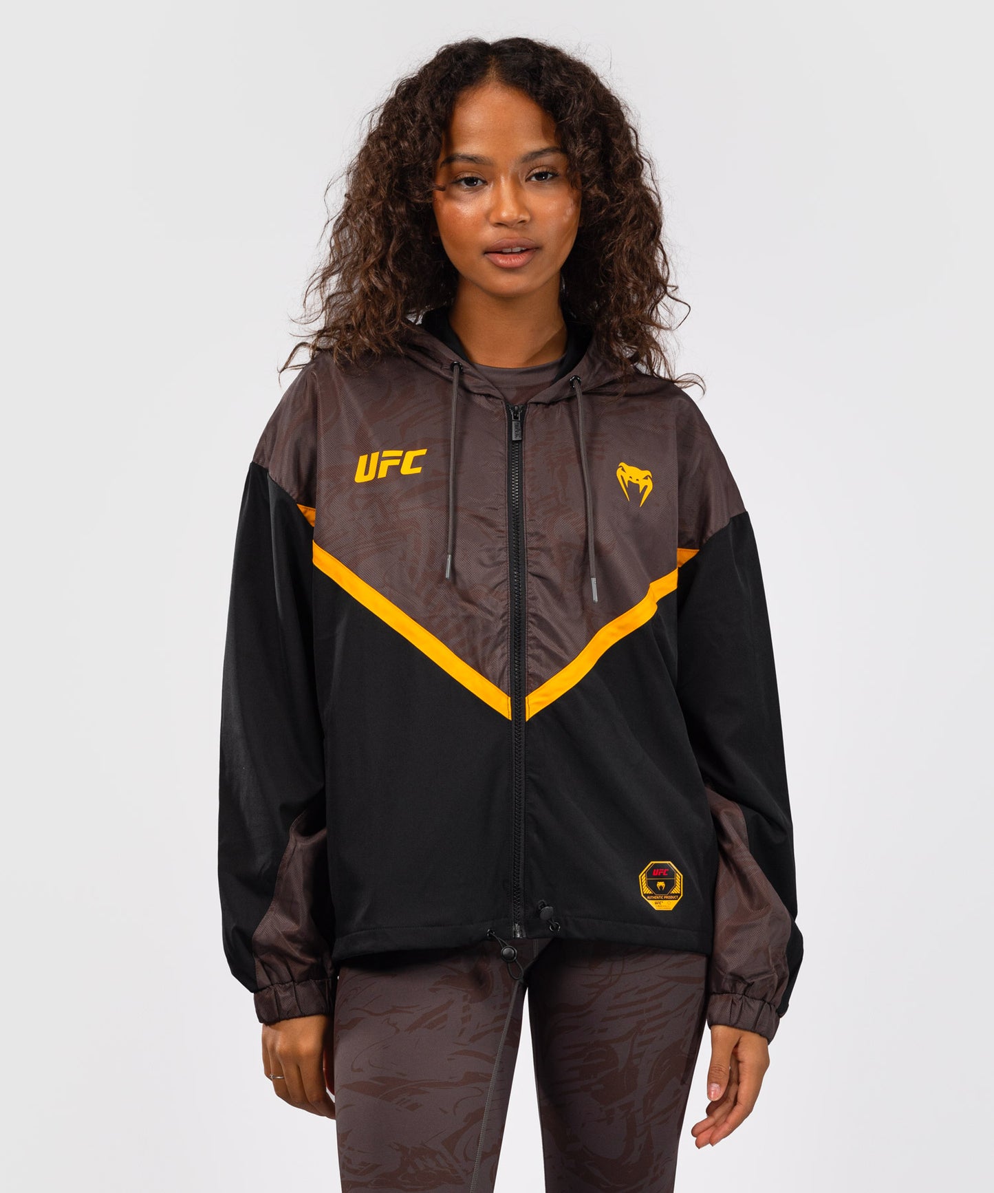 UFC Fusion by Venum Fight Week Damen Zip Hoodie - Erdiges Braun