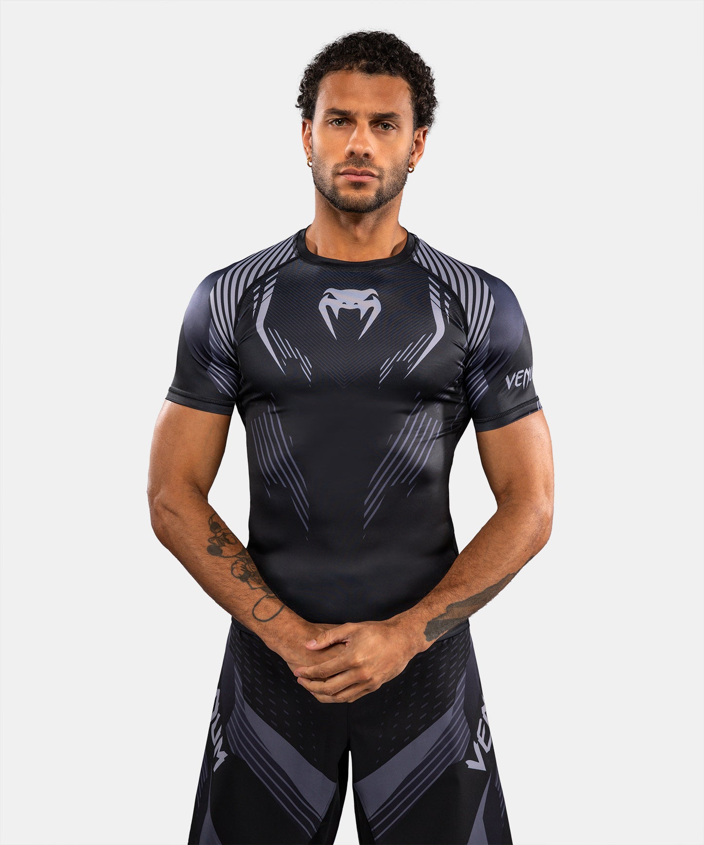 Venum No-Gi 6.0 Short Sleeve Rashguard - Black/Grey