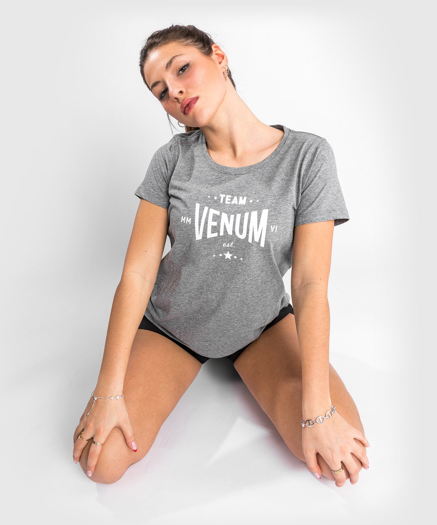T-Shirt Venum Team 2.0 - Femme - Gris Chiné Clair