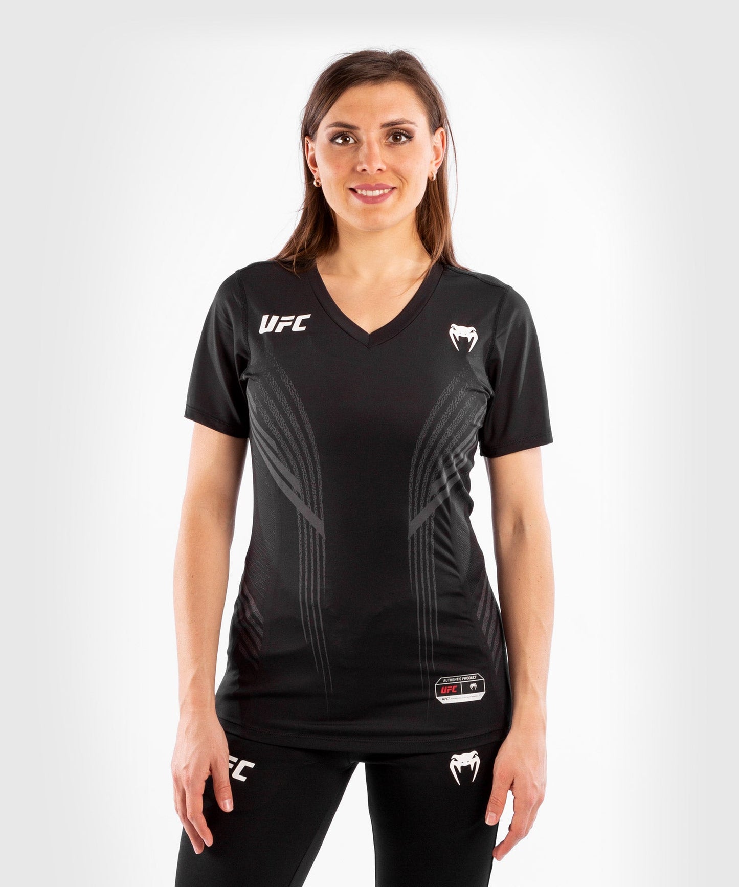 Women's UFC Venum Authentic Fight Night Technical T-Shirt - Black