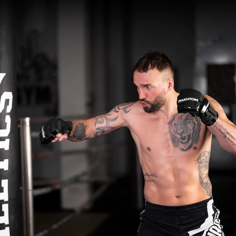 Gants de MMA Apex Hybrid Phantom Athletics - Noir