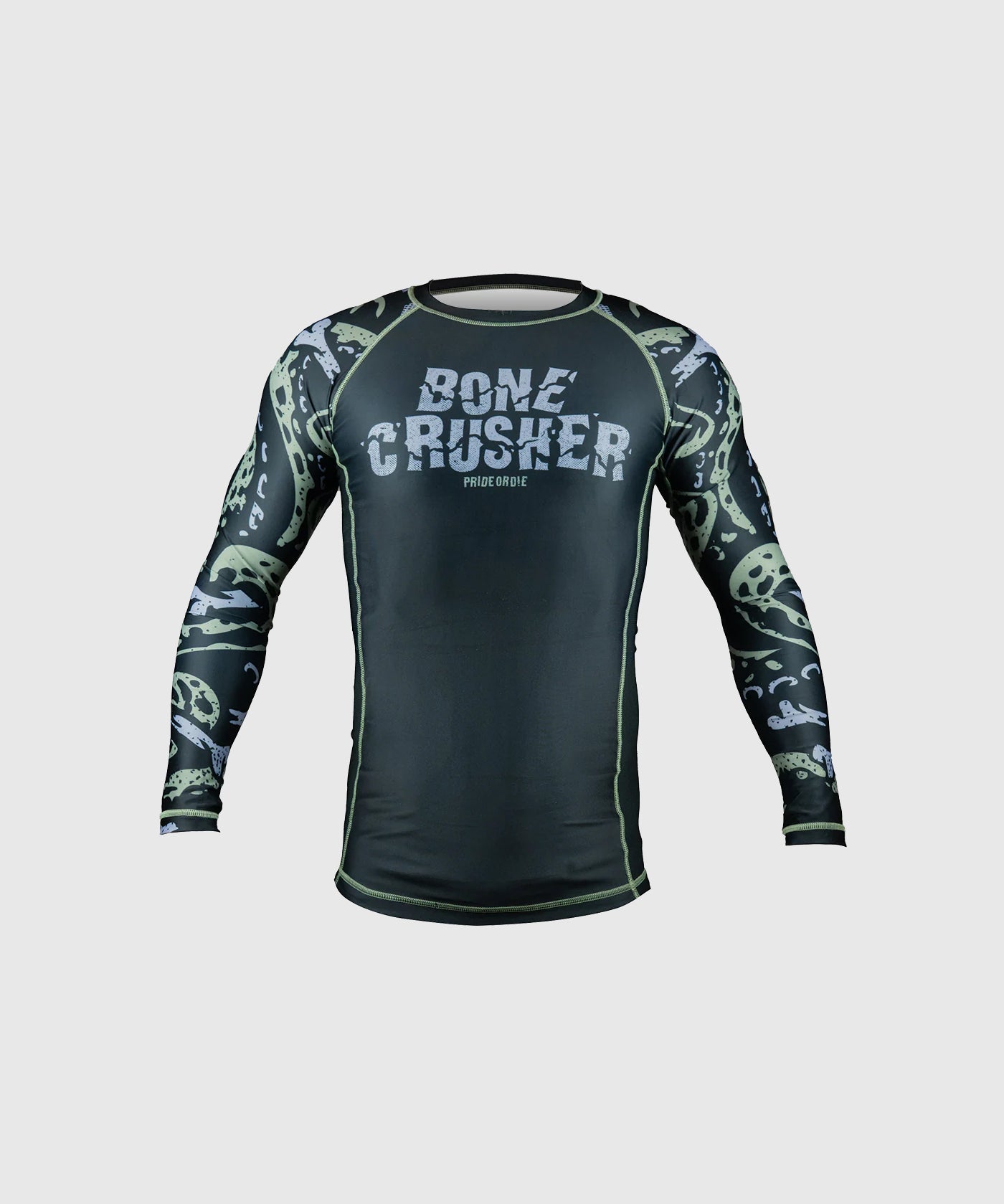 Pride Or Die Bone Crusher V2 Long Sleeve Rashguard - Black
