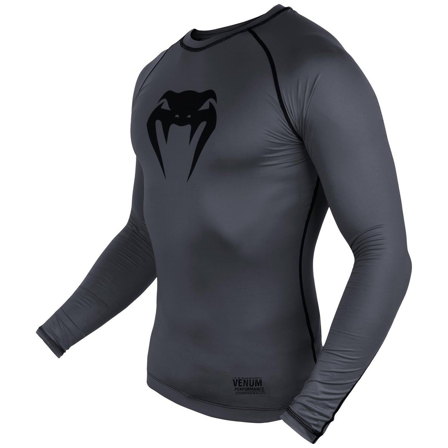 Venum Contender 3.0 Compression T-shirt - Long Sleeves - Heather Grey/Black