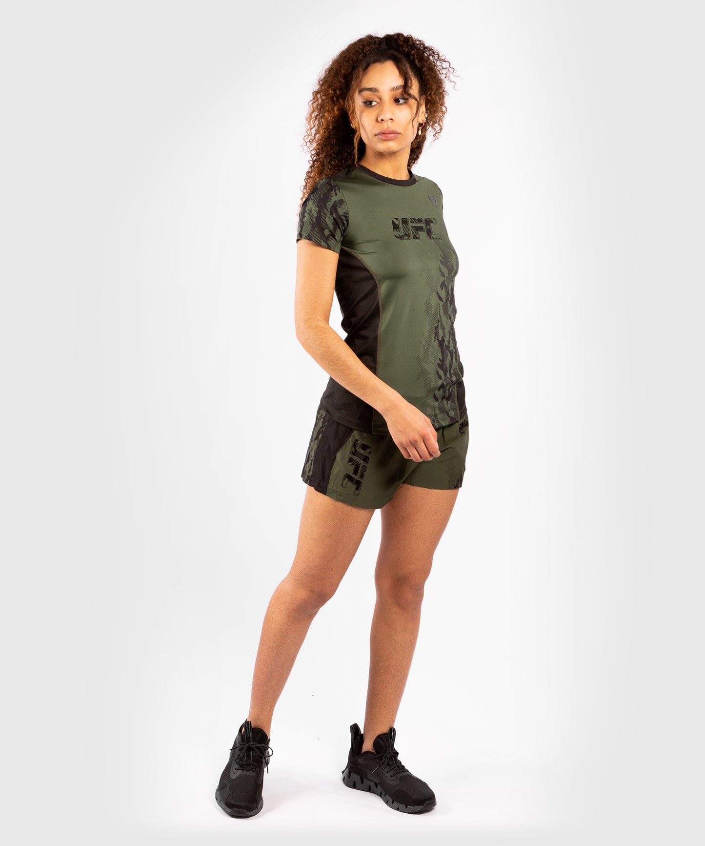 Women's UFC Venum Authentic Fight Week Short Sleeve Technical T-Shirt - Khaki