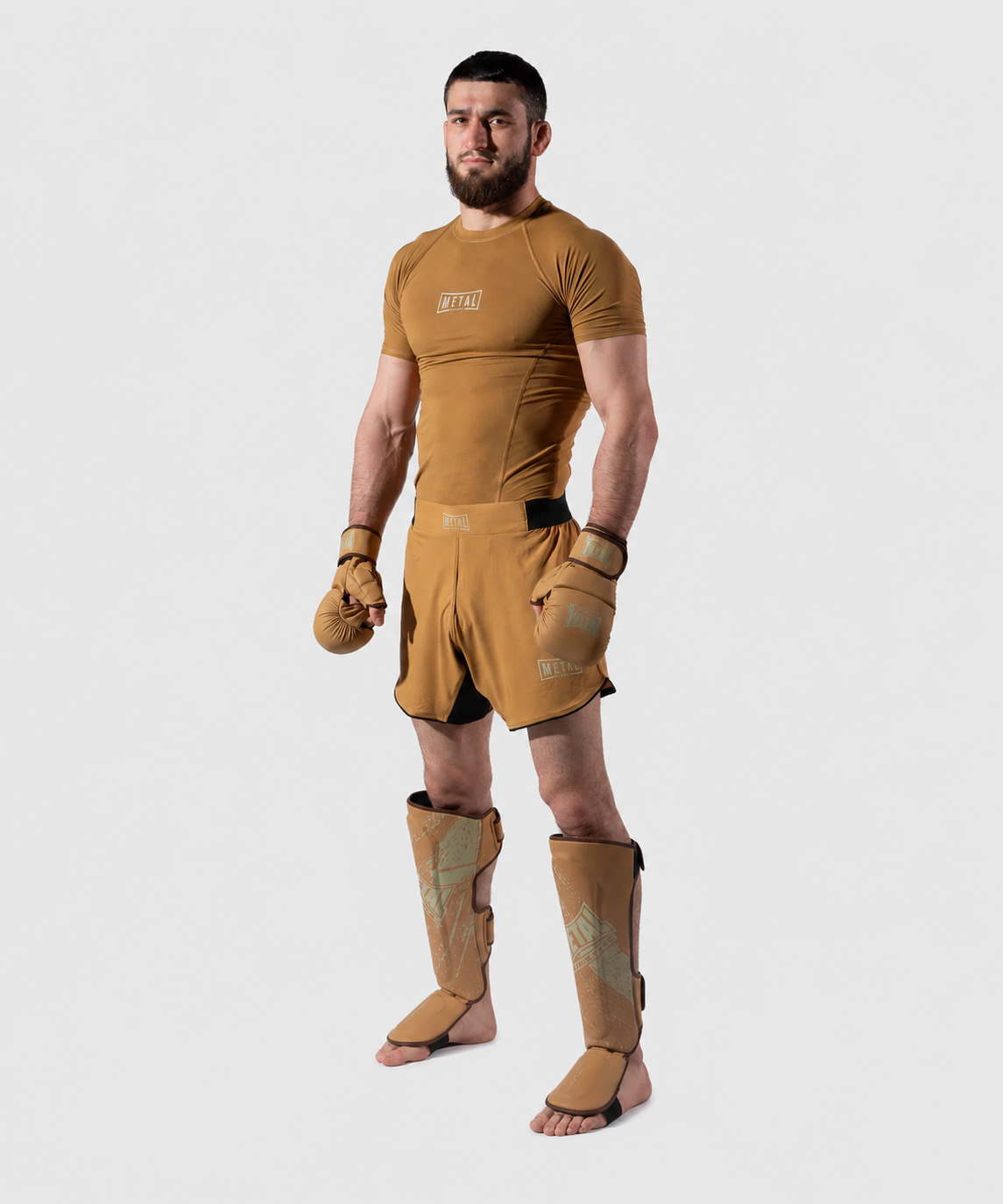 Metal Boxe Caucasian Hills Performance Rashguard - Beige
