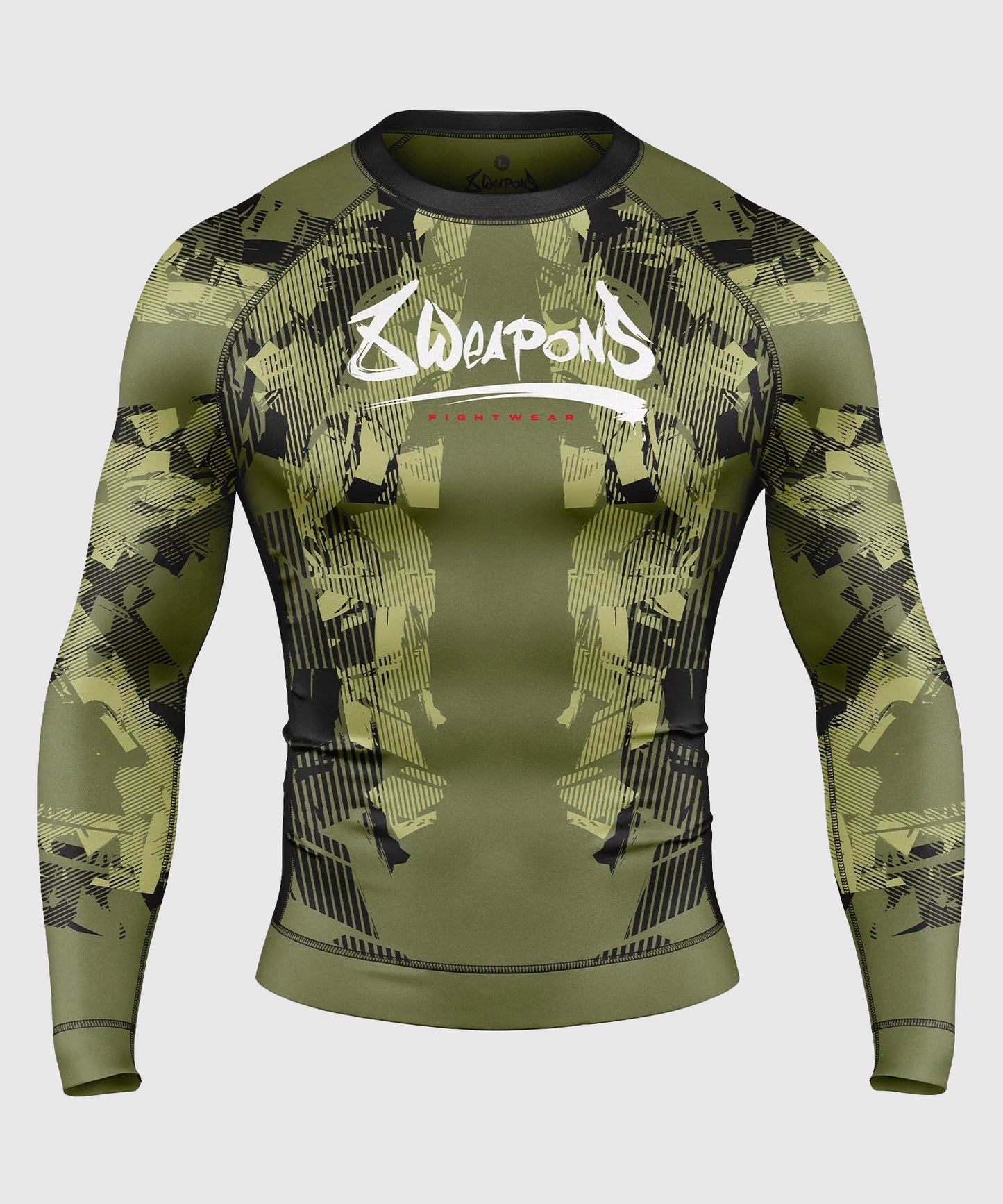 8 Weapons Hit 2.0 Langarm-Rashguard - Oliv