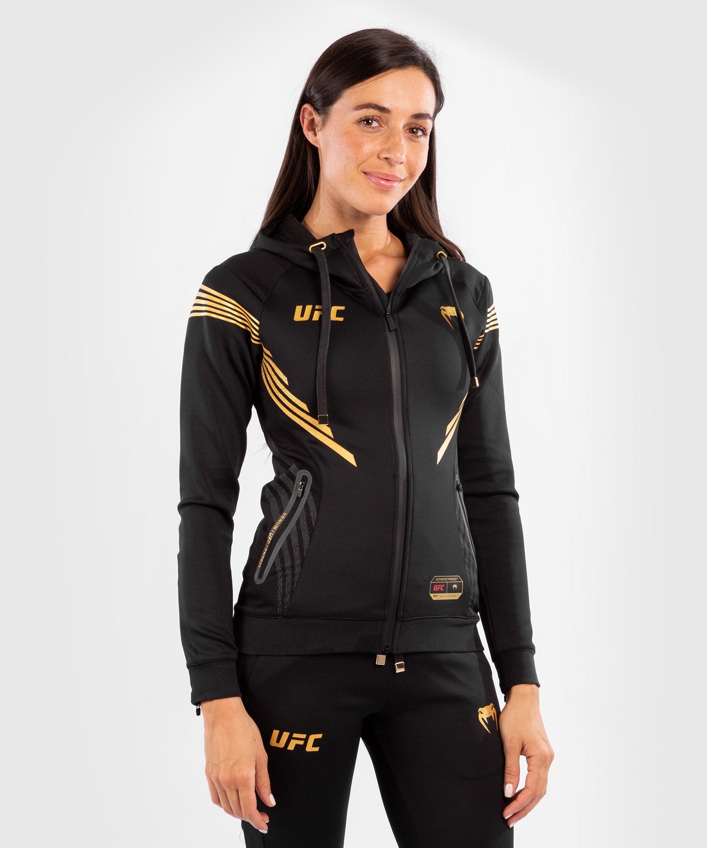 Women's UFC Venum Authentic Fight Night Hooded Sweatshirt - Champion