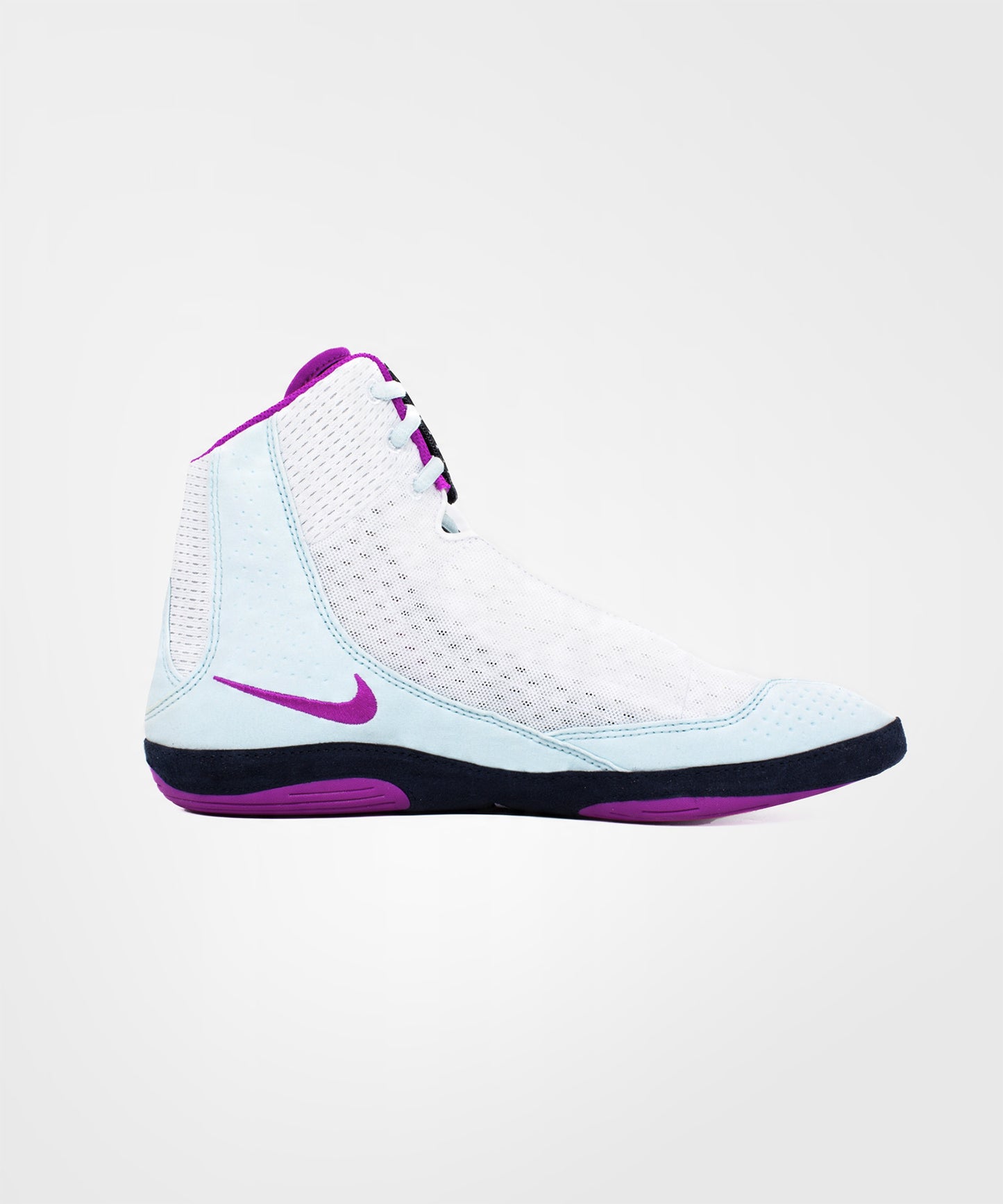 Nike Inflict 4 Wrestling Shoes - White/Purple/Blue