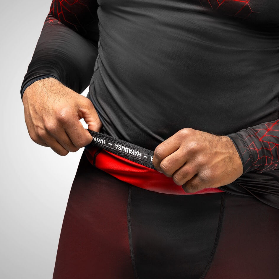 Rashguard Hayabusa Geo Manches Longues - Rouge