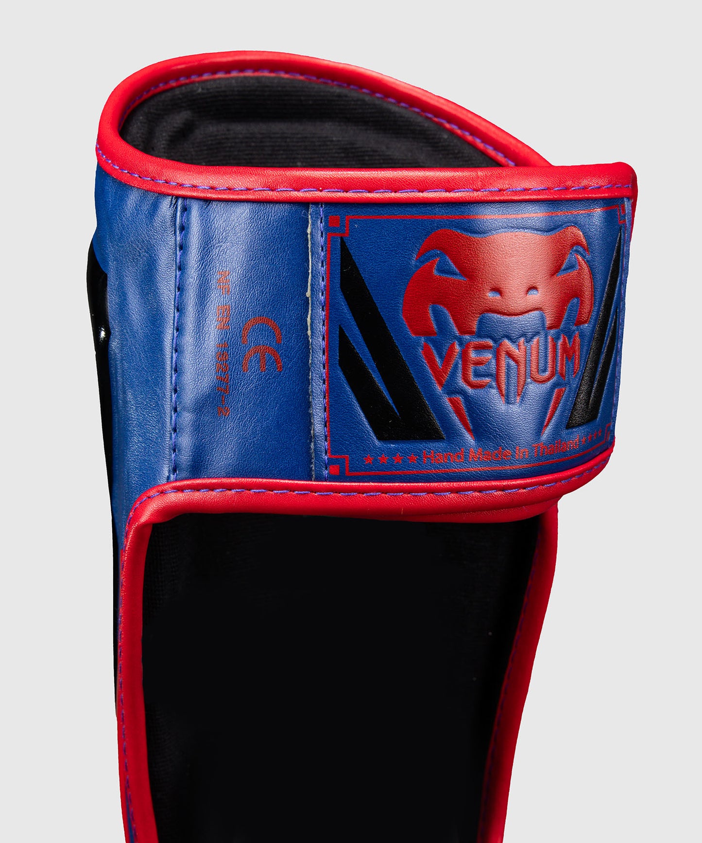 Venum Elite Shin Guards - Dark Blue/Red