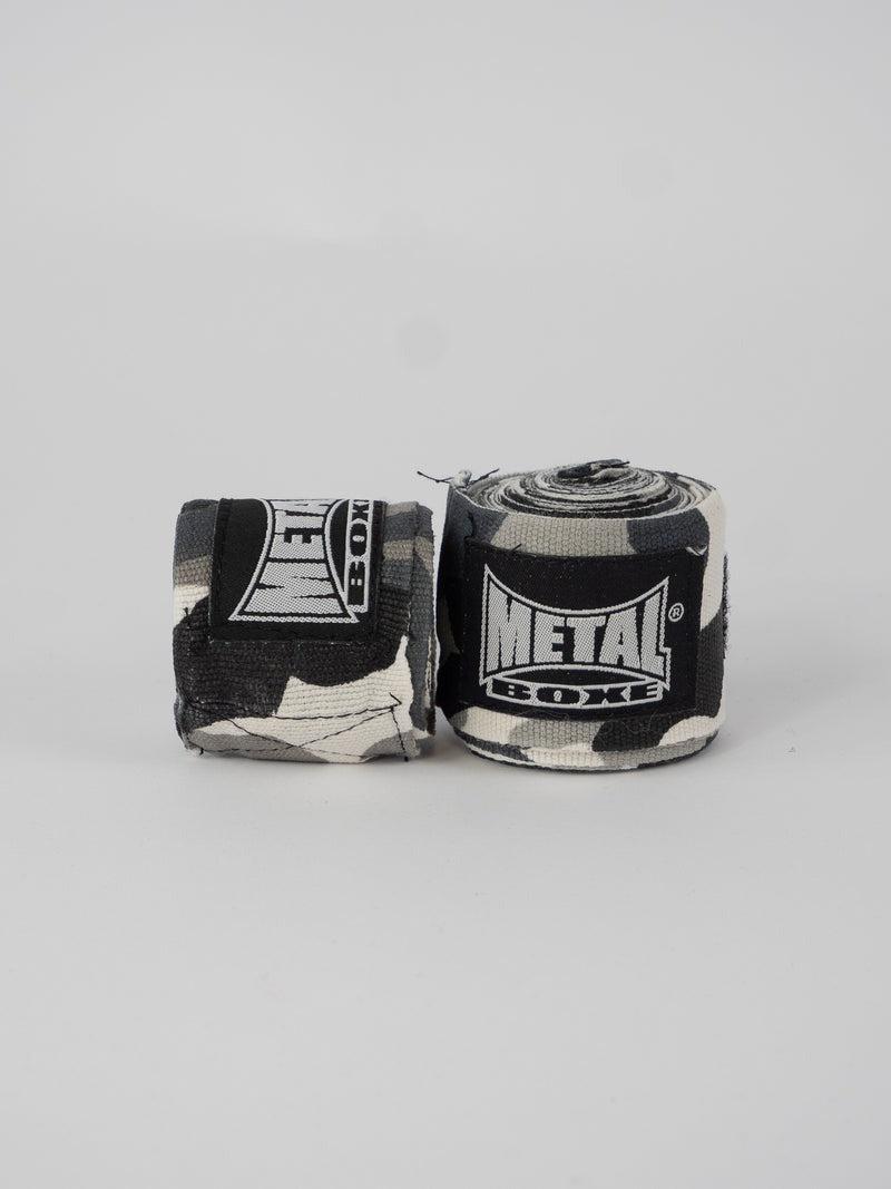 Bandages de boxe Metal Boxe - 4 mètres - Camo Gris