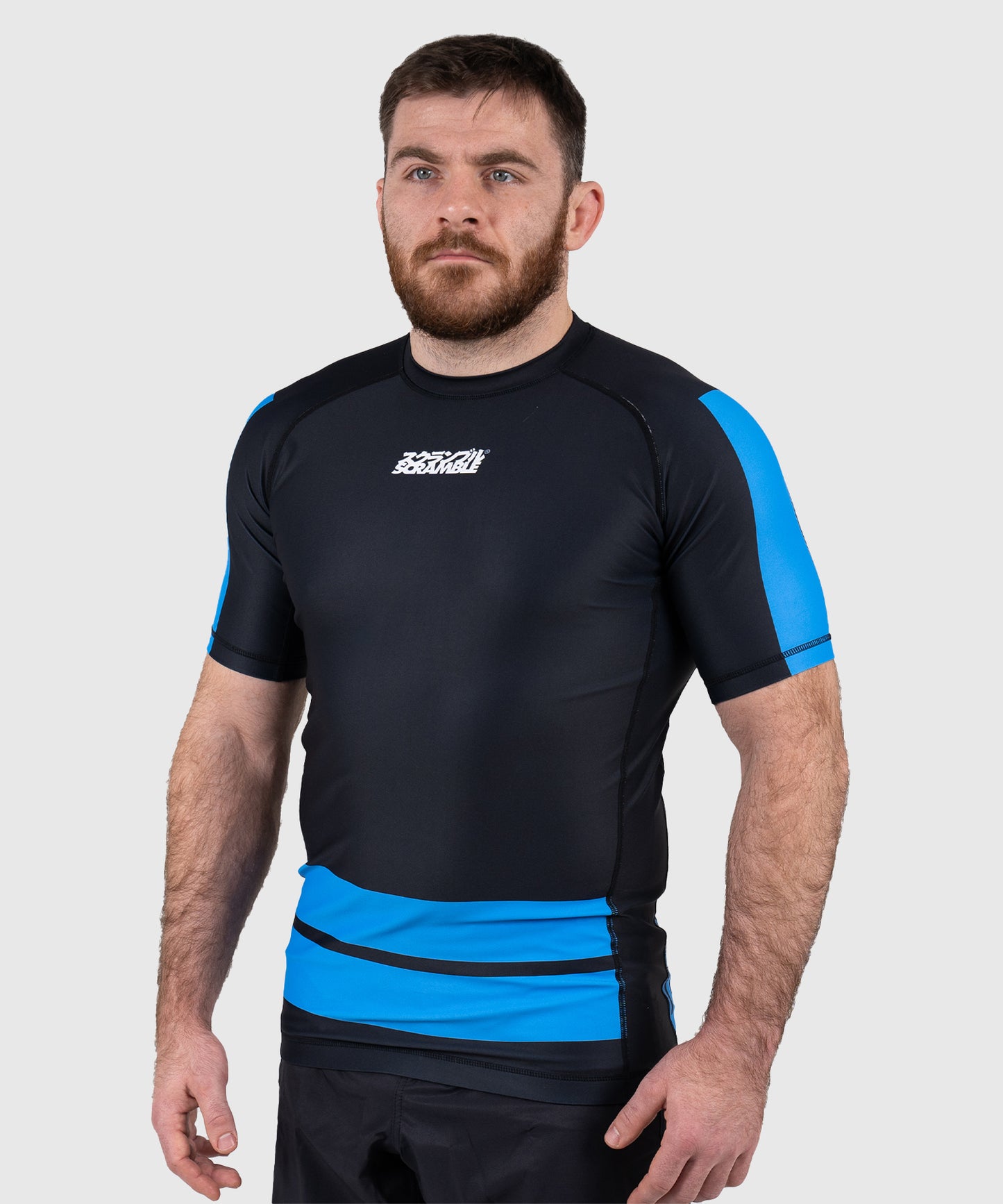 Scramble Ranked Rashguard de Manga Corta - Azul