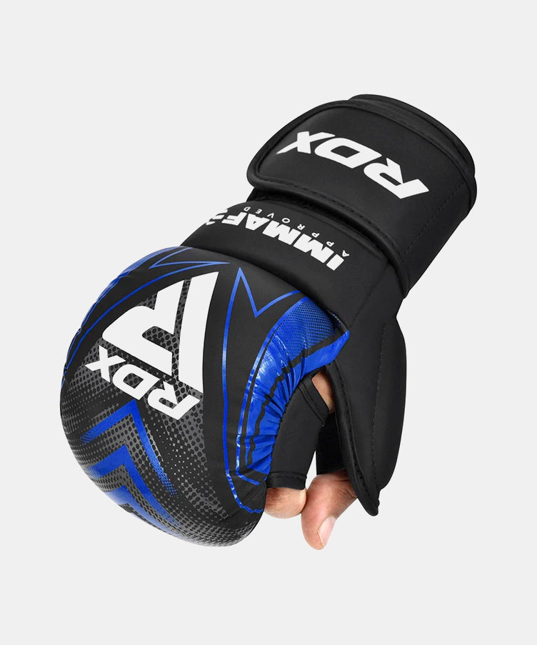 RDX IMMAF-zugelassen MMA-Sparring-Handschuhe - Schwarz/Blau