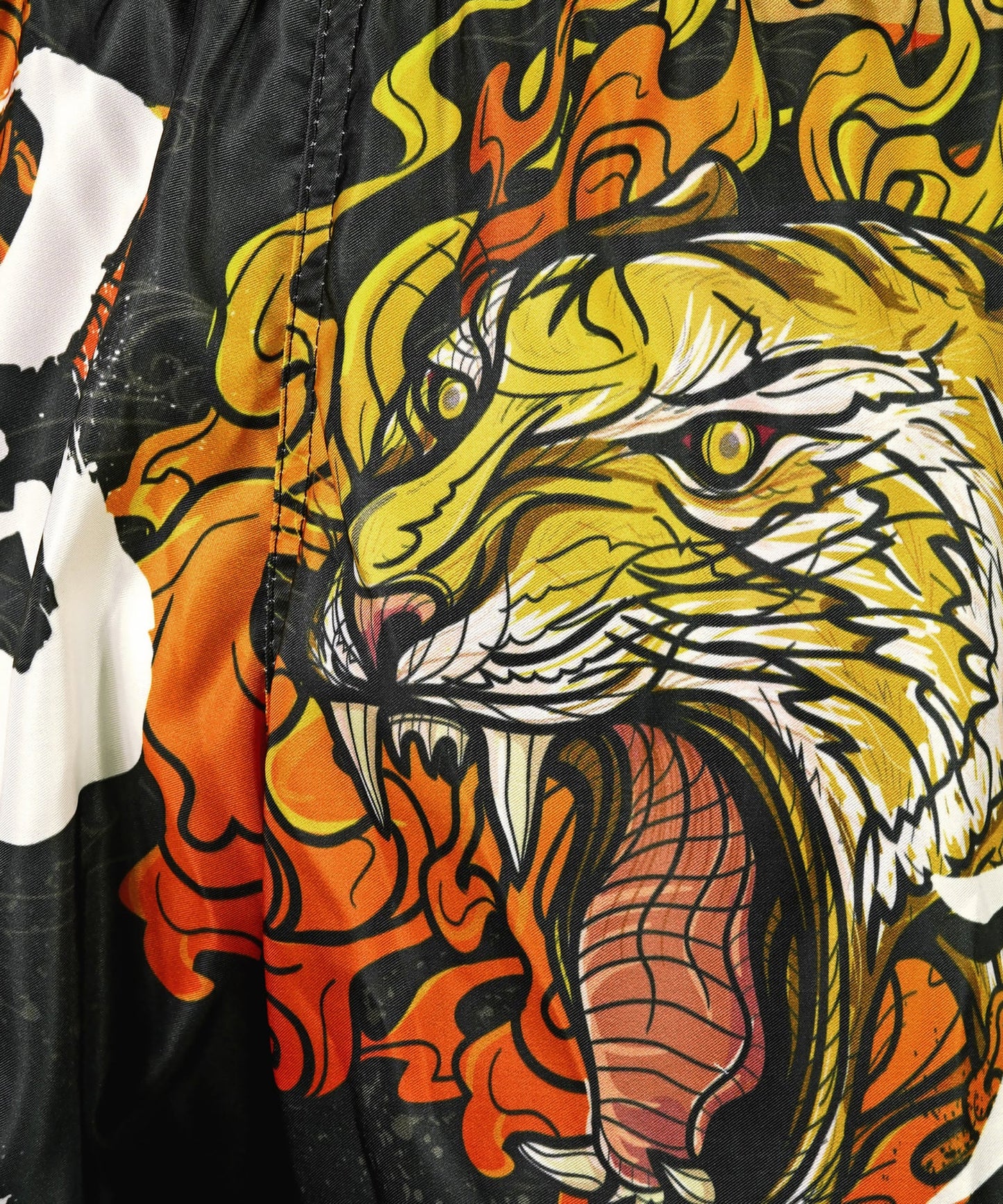 Tuff Retro Style Tora Mazuka The True Tiger Muay Thai Shorts - Schwarz