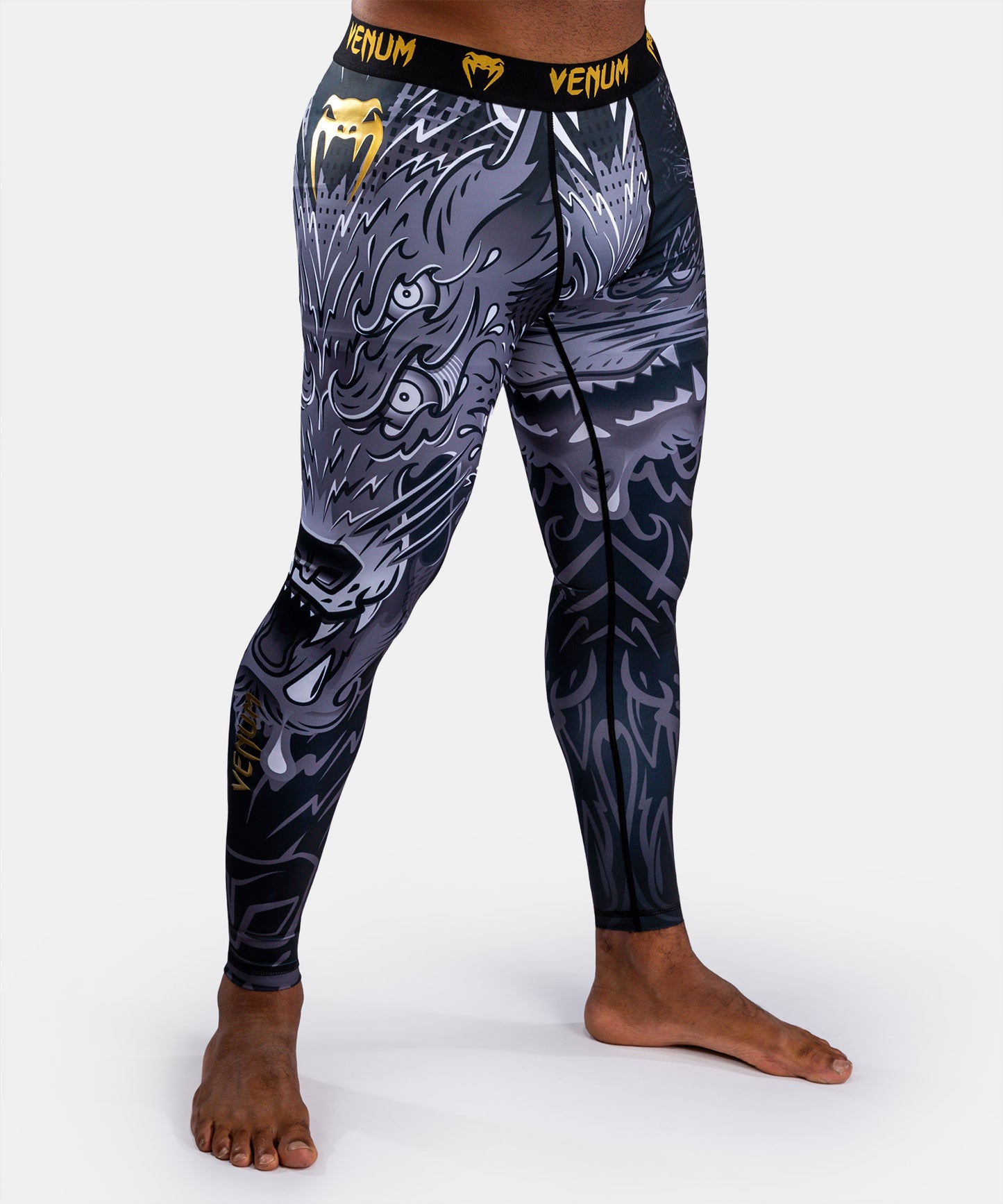 Venum Wolf Atak Spats – Schwarz/Grau