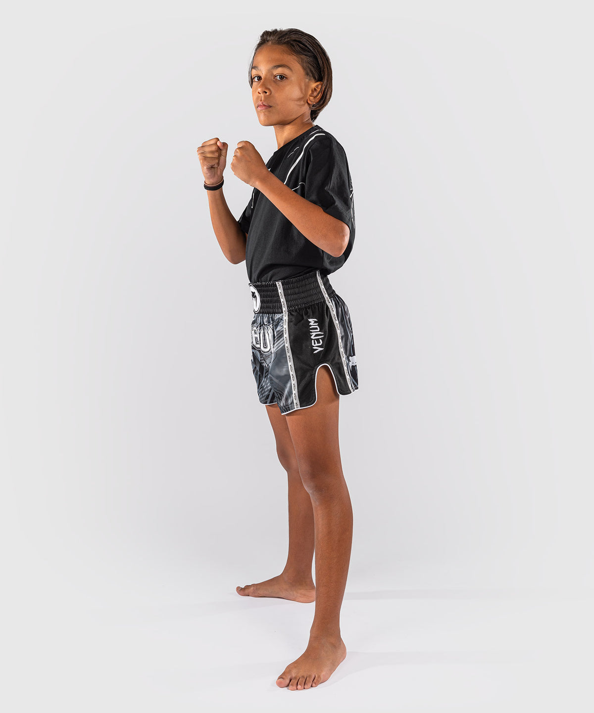 Venum Crimson Viper 2.0 Pantalón corto de Muay Thai para niño - Negro/Gris