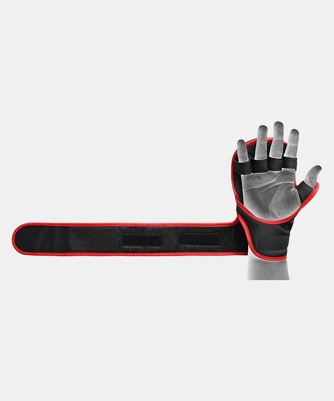 RDX F6 Kara MMA-Sparring-Handschuhe - Schwarz/Rot