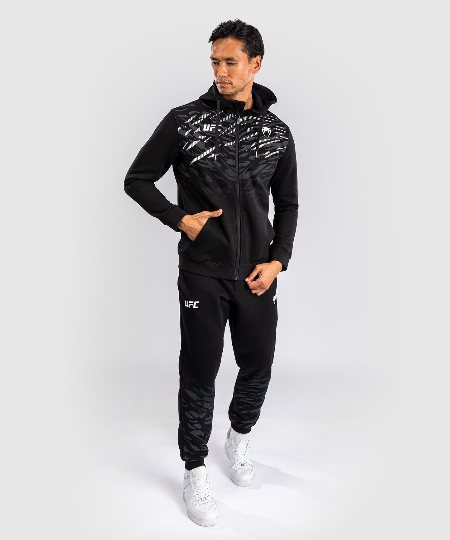 UFC Fusion by Venum Replica Herren Zip Hoodie - Schwarz