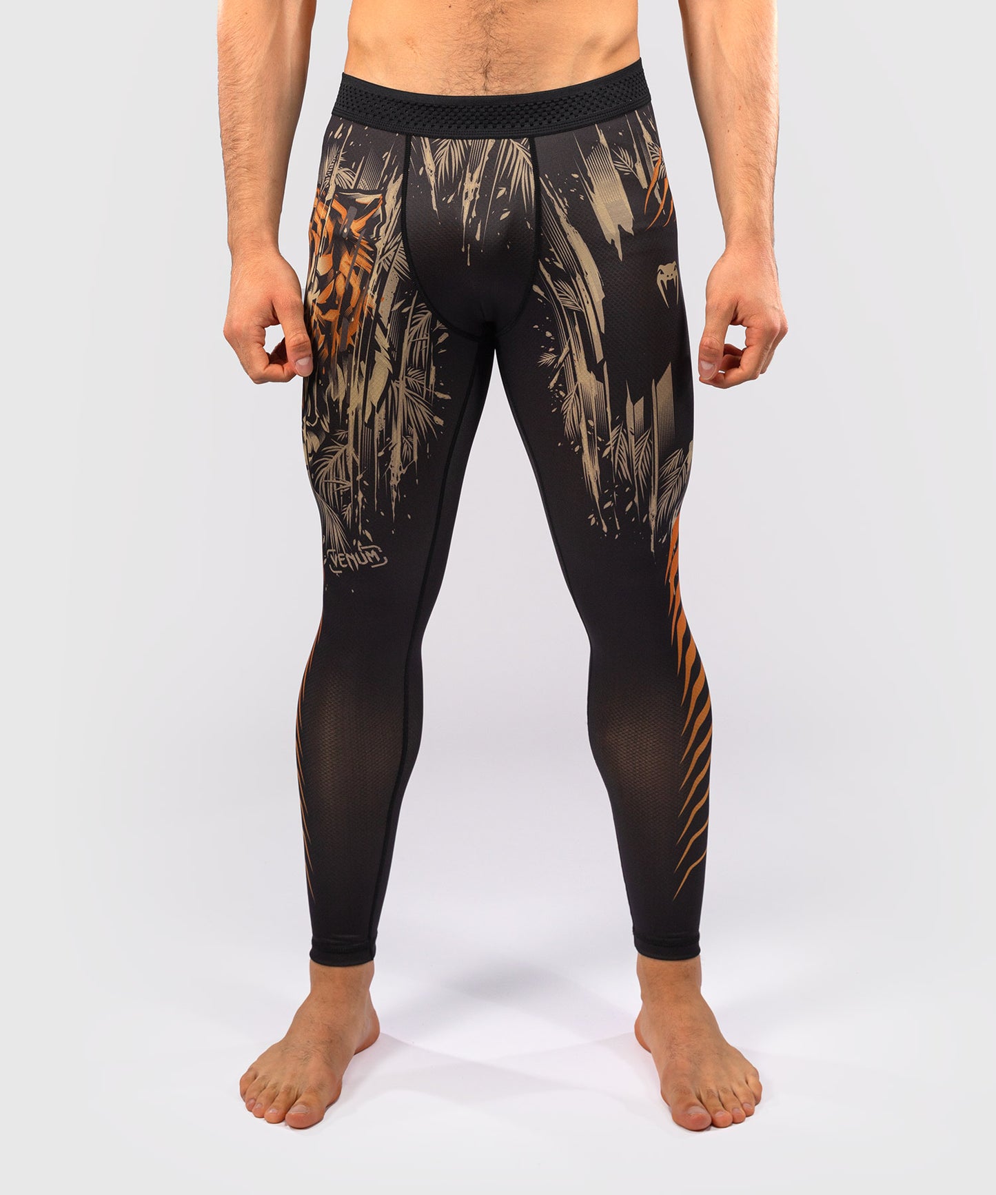 Venum Tiger Spats para Hombre - Negro/Naranja Neón