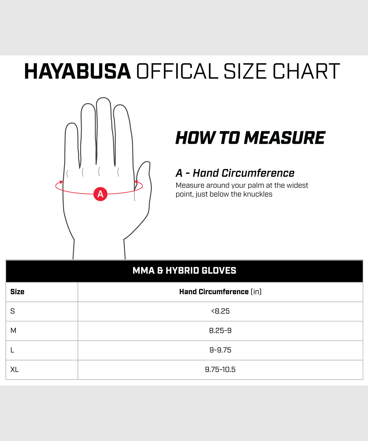 Gants de MMA T3 Hayabusa - Noir/Gris