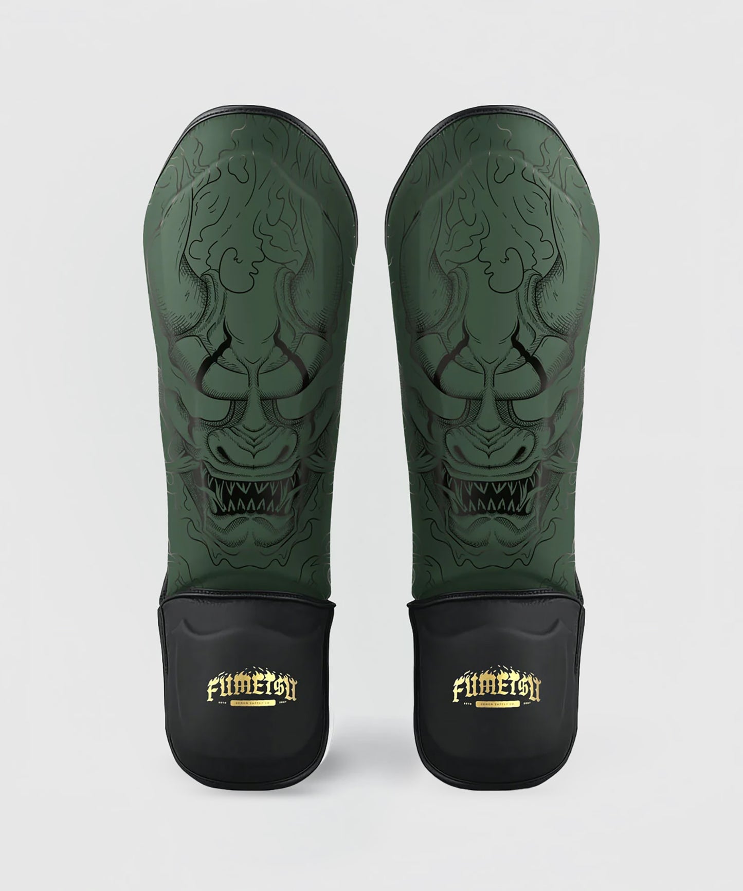 Fumetsu Oni Shin Guards - Khaki/Black/Gold
