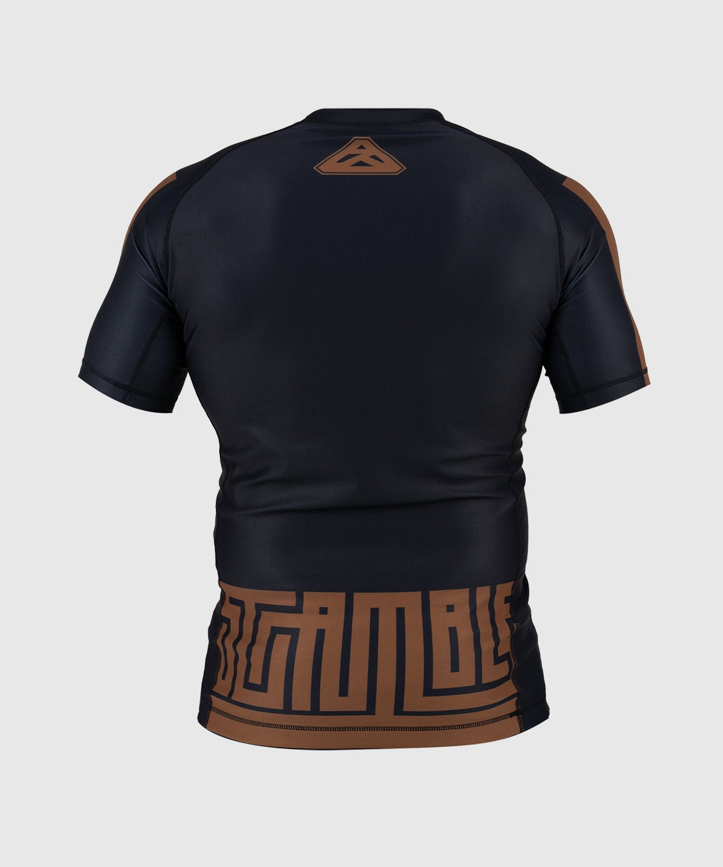 Scramble Ranked Rashguard a Maniche Corte - Marrone