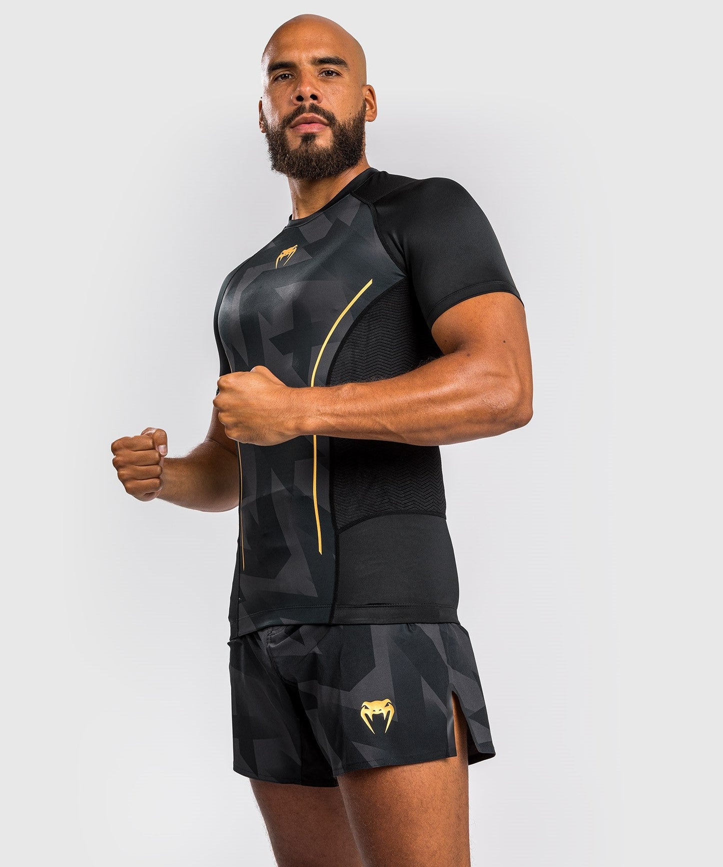 Rashguard Venum Razor - Short Sleeve - Black/Gold