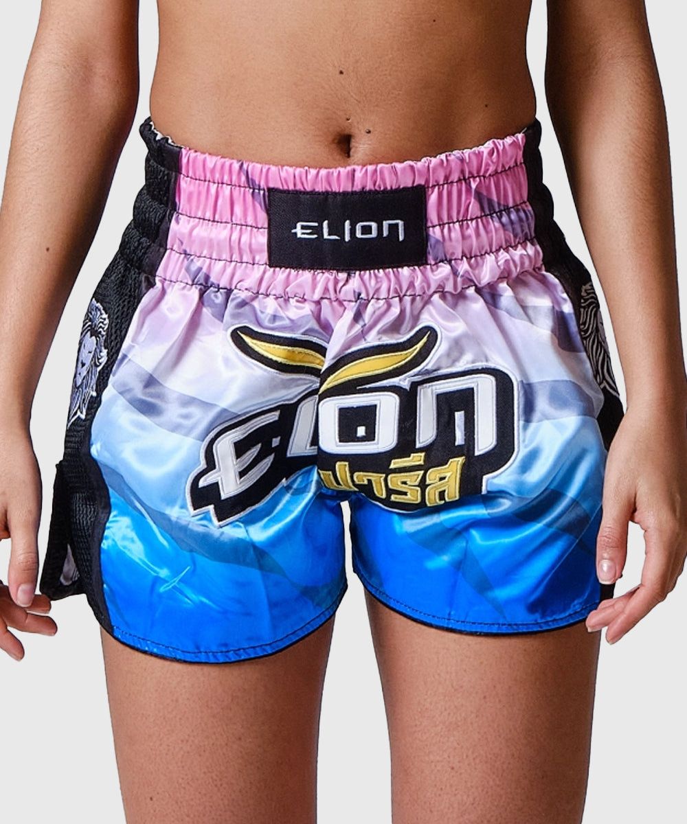 Elion Raja Muay Thai Shorts - Pink/Blue