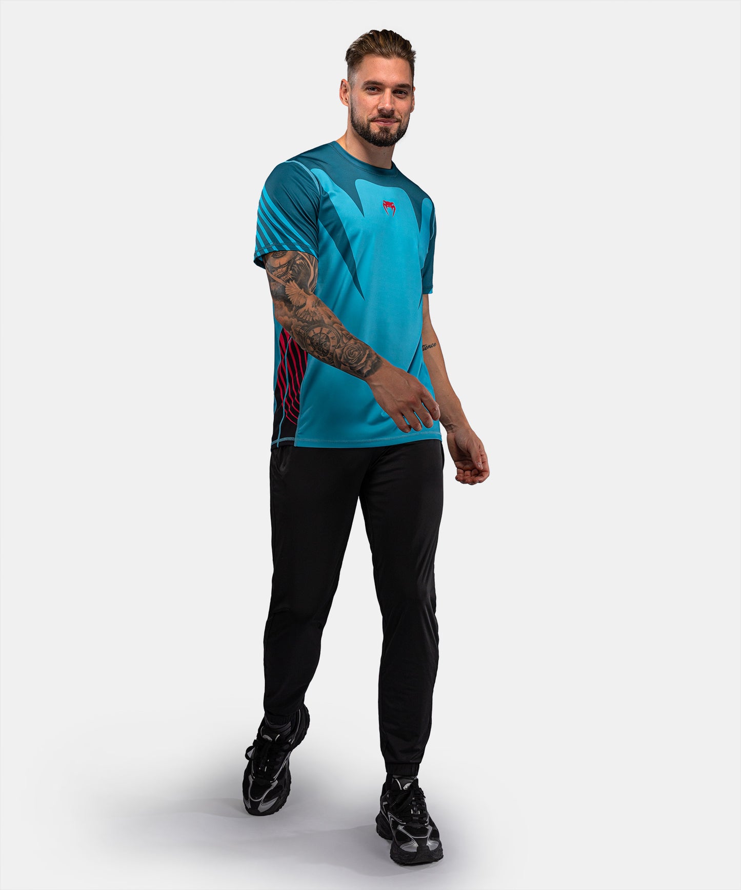 Venum Attack 90 Dry-Tech-T-Shirt – Türkis/Rot