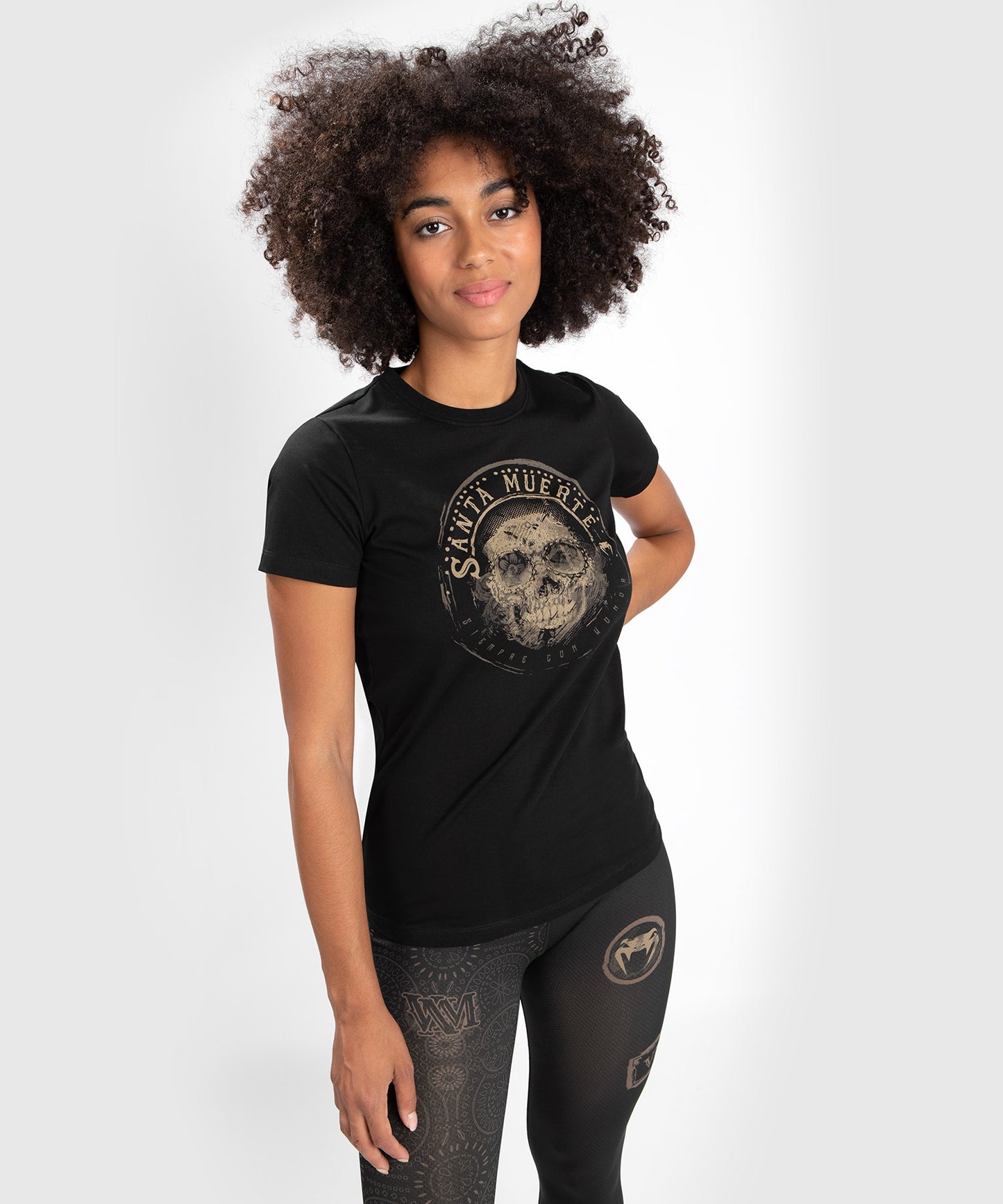 T-shirt Santa Muerte Dark Side Venum Femme - Noir/Marron