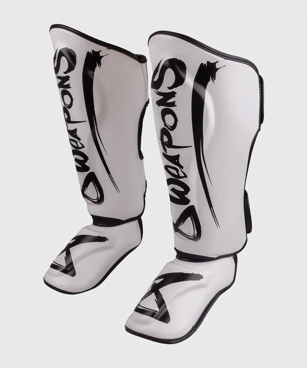 8 Weapons Unlimited 2.0 Shin Guards - White/Black