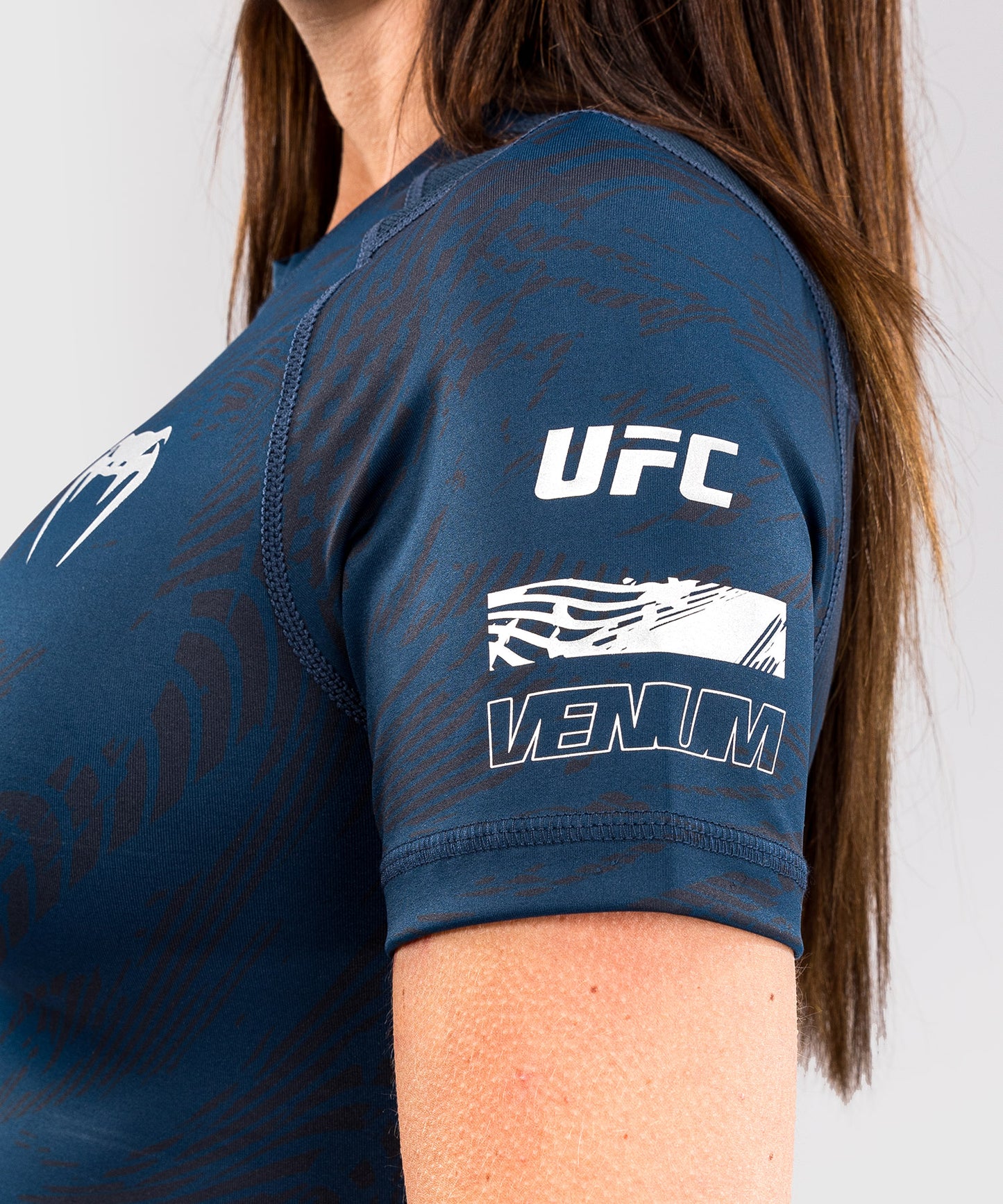 UFC Fusion by Venum Fight Week Damen Performance Kurzarm Rashguard - Ozeanisches Blau