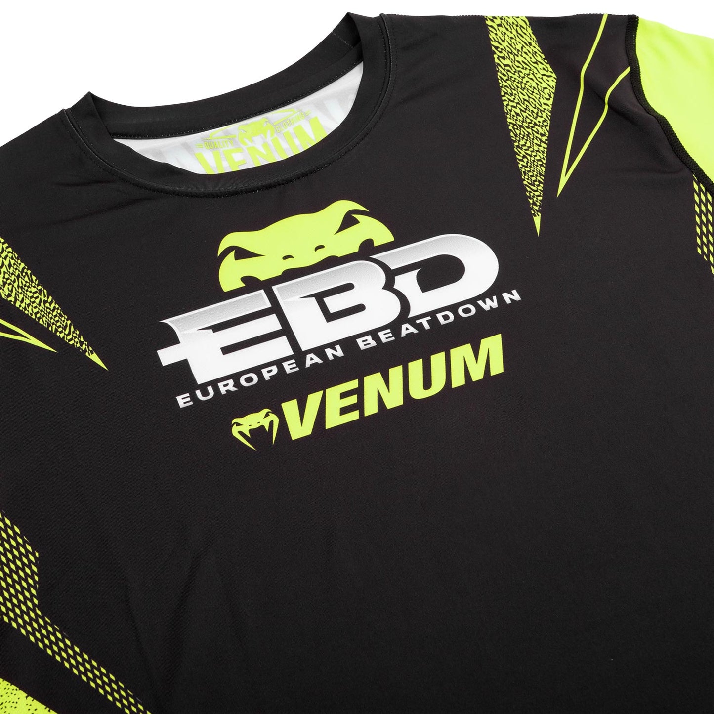 Dry Tech Venum European Beatdown T-shirt - Black/Fluorescent Yellow