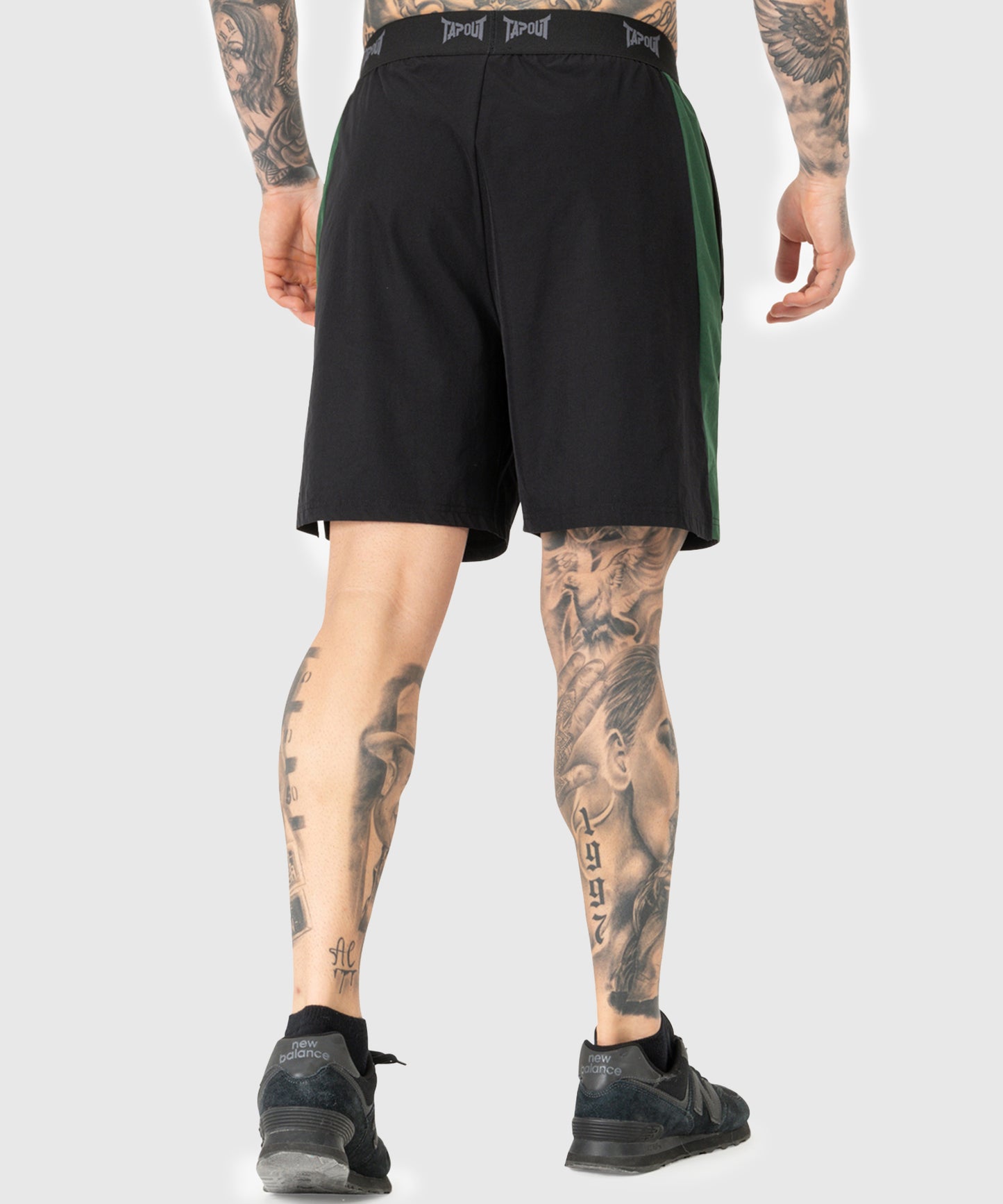 Tapout Training Fightshorts - Negro/Verde