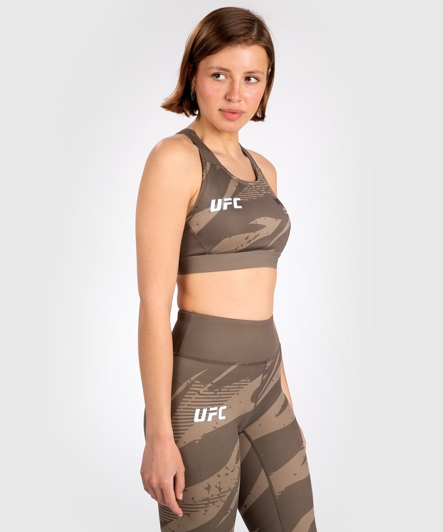 Women's Sports Bra UFC Adrenaline by Venum Fight Week - Desert Camo