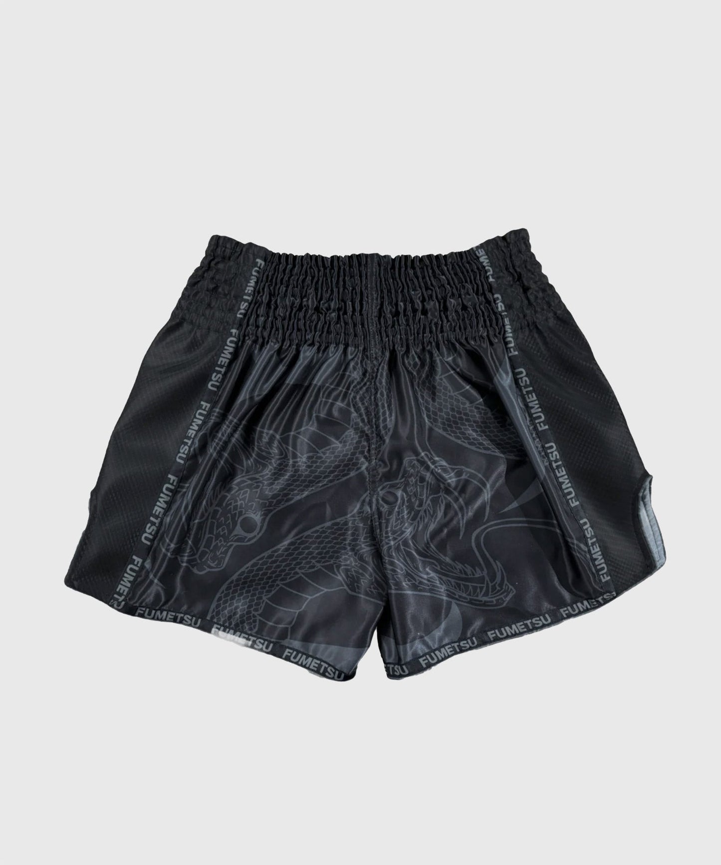 Fumetsu Anaconda Muay Thai Shorts - Black/Black