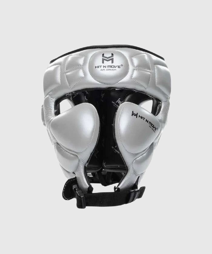 Hit N Move Air Armor Casco de Boxeo - Plata