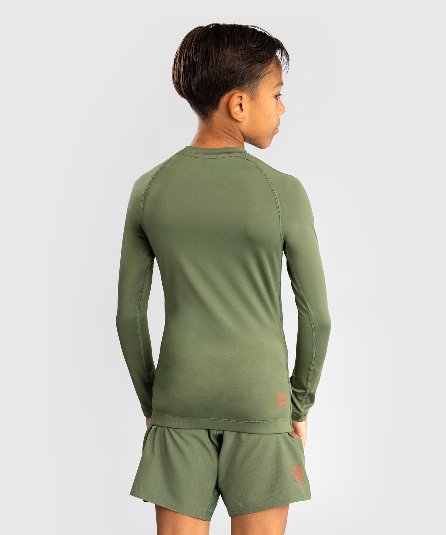 Venum Contender Kinder Rashguards Lange Ärmel - Army Green/Orange