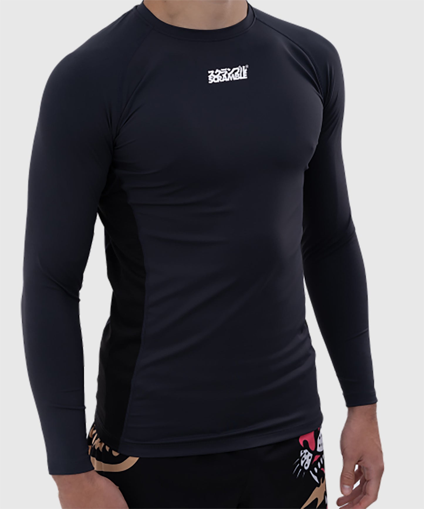 Scramble Shinobi Rashguard a Maniche Lunghe - Blu Marino