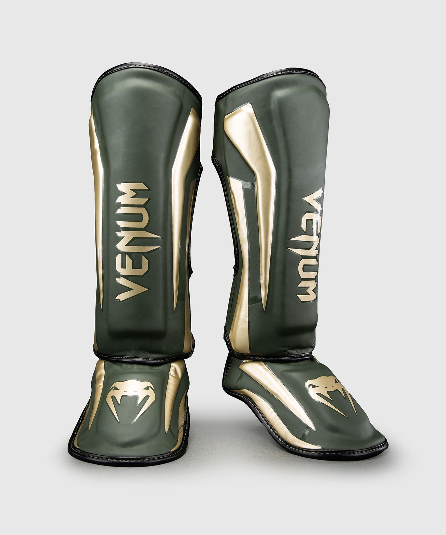Venum Elite Shin Guards - Khaki