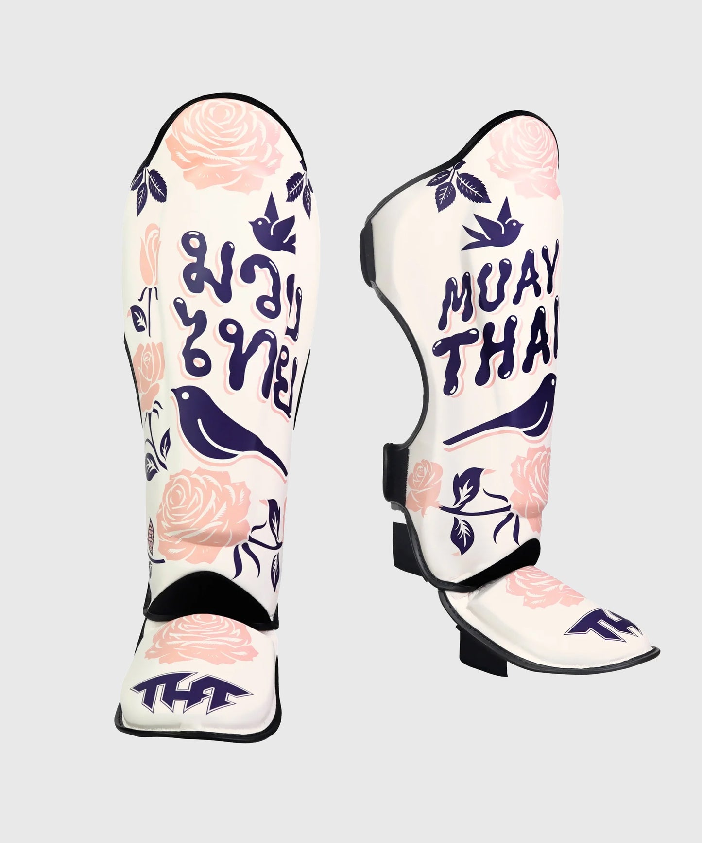 Tuff Roses Espinilleras - Blanco/Rosa